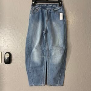 Gap Kids High Rise Easy Barrel Jeans, Slim 10, Medium Wash 827291